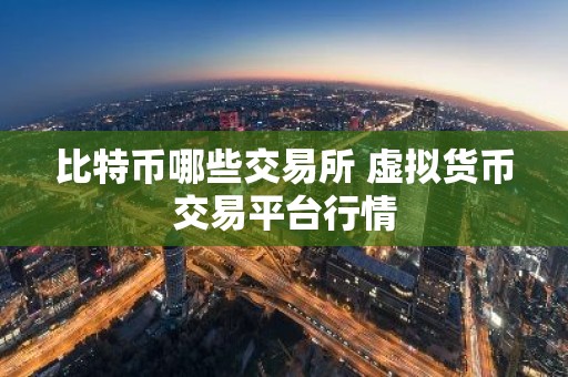 比特币哪些交易所 虚拟货币交易平台行情