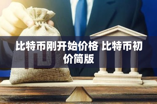 比特币刚开始价格 比特币初价简版