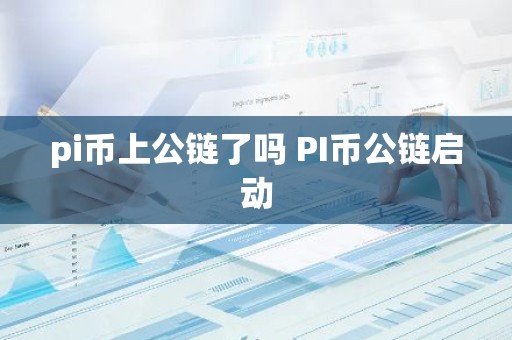 pi币上公链了吗 PI币公链启动
