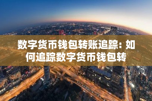 数字货币钱包转账追踪: 如何追踪数字货币钱包转