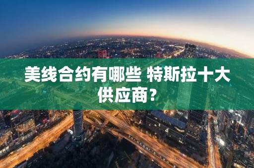 美线合约有哪些 特斯拉十大供应商？