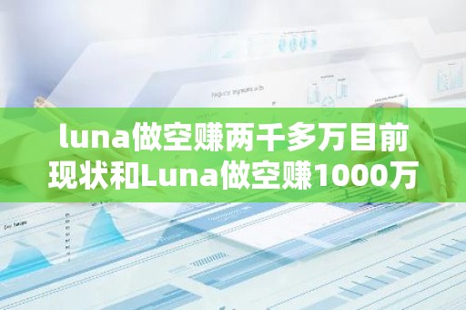 luna做空赚两千多万目前现状和Luna做空赚1000万详细介绍
