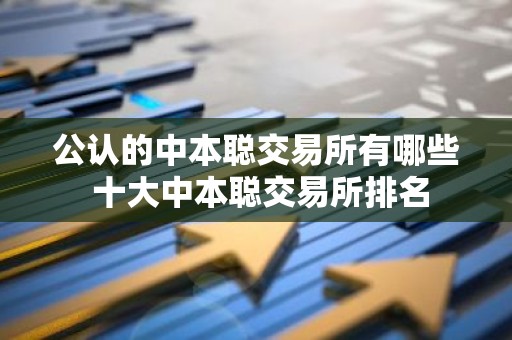 公认的中本聪交易所有哪些 十大中本聪交易所排名