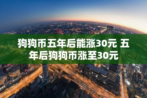 狗狗币五年后能涨30元 五年后狗狗币涨至30元