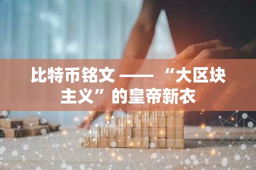 比特币铭文 —— “大区块主义”的皇帝新衣