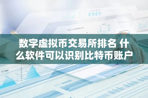 数字虚拟币交易所排名 什么软件可以识别比特币账户