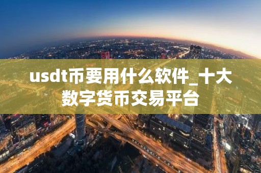 usdt币要用什么软件_十大数字货币交易平台