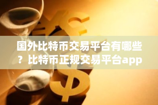 国外比特币交易平台有哪些？比特币正规交易平台app