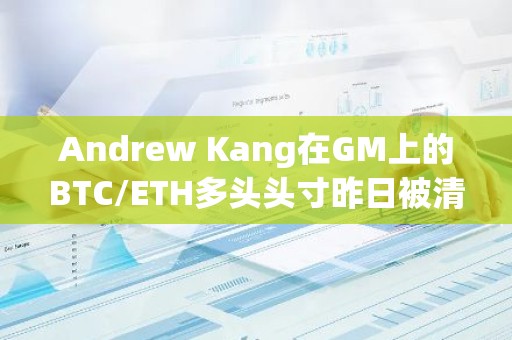 Andrew Kang在GM上的BTC/ETH多头头寸昨日被清算，损失约56.7万美元