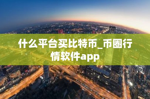 什么平台买比特币_币圈行情软件app
