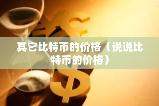其它比特币的价格（说说比特币的价格）