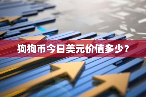 狗狗币今日美元价值多少？
